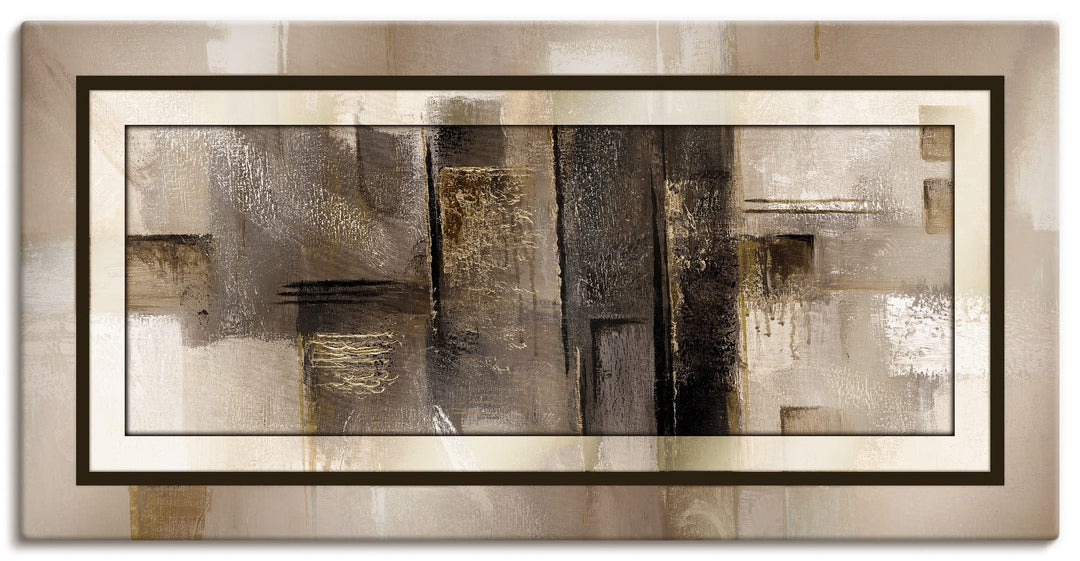 ARTland Leinwandbilder Wandbild Bild auf Leinwand 100 x 50 cm Abstrakte Motive Muster Formen Digital
