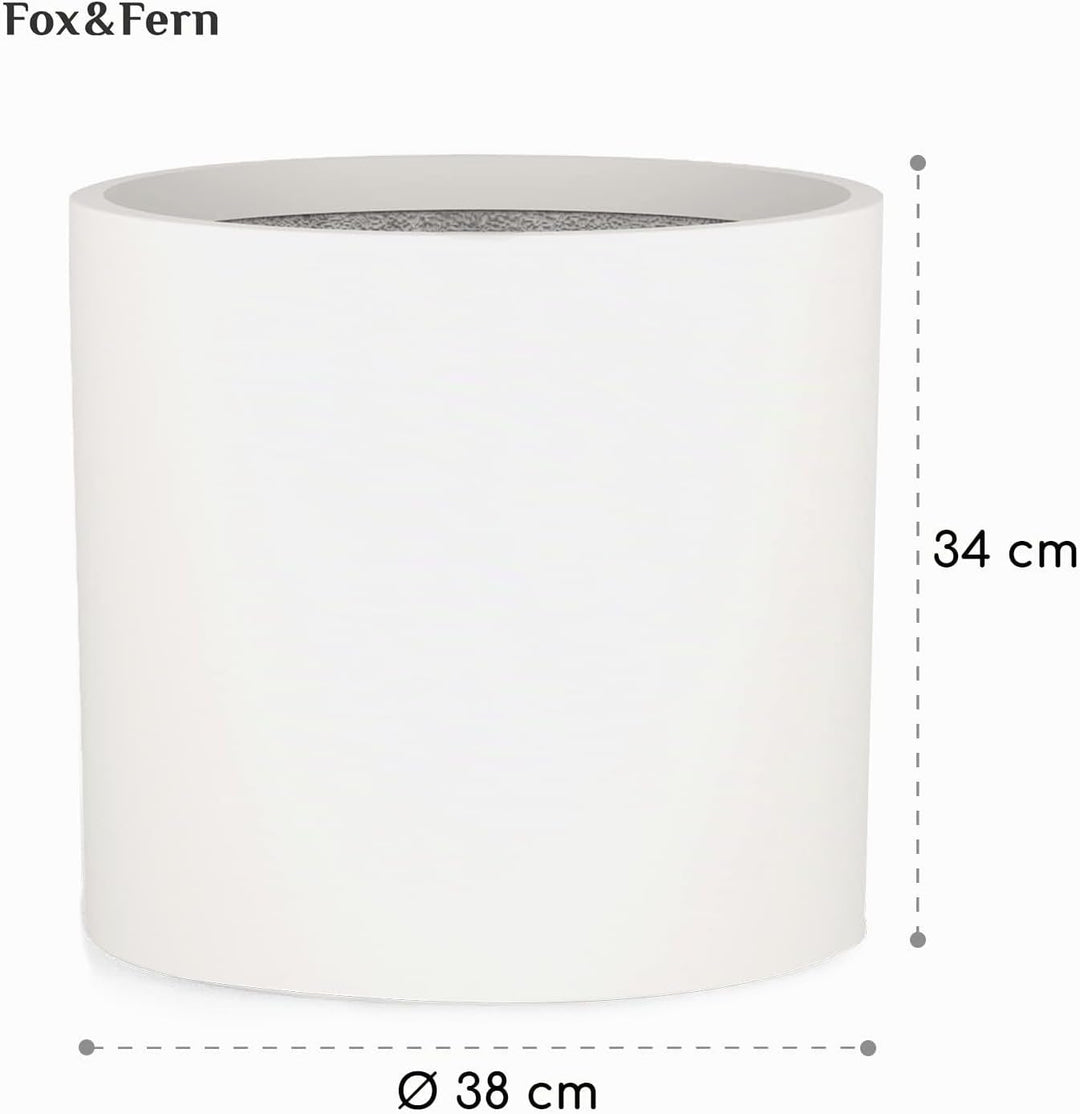 Fox & Fern Übertopf S - Blumentopf inkl. Wasserabfluss - Blumentopf hoch 18cm - Übertöpfe für Zimmer