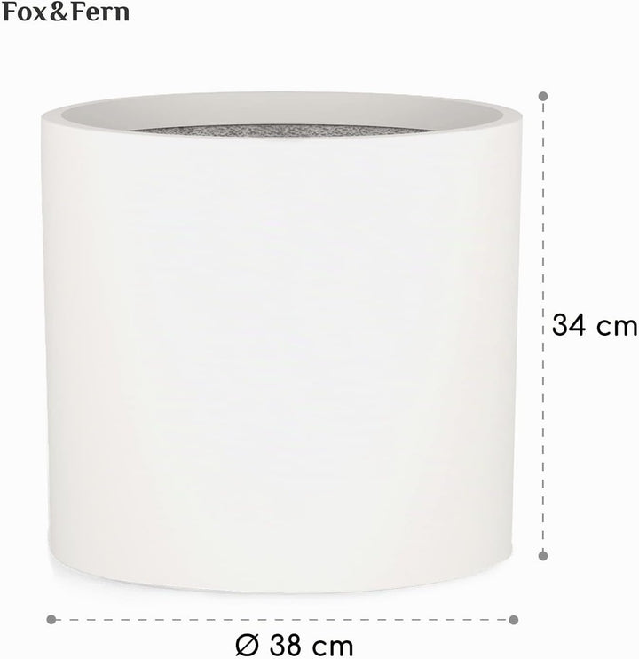 Fox & Fern Übertopf S - Blumentopf inkl. Wasserabfluss - Blumentopf hoch 18cm - Übertöpfe für Zimmer