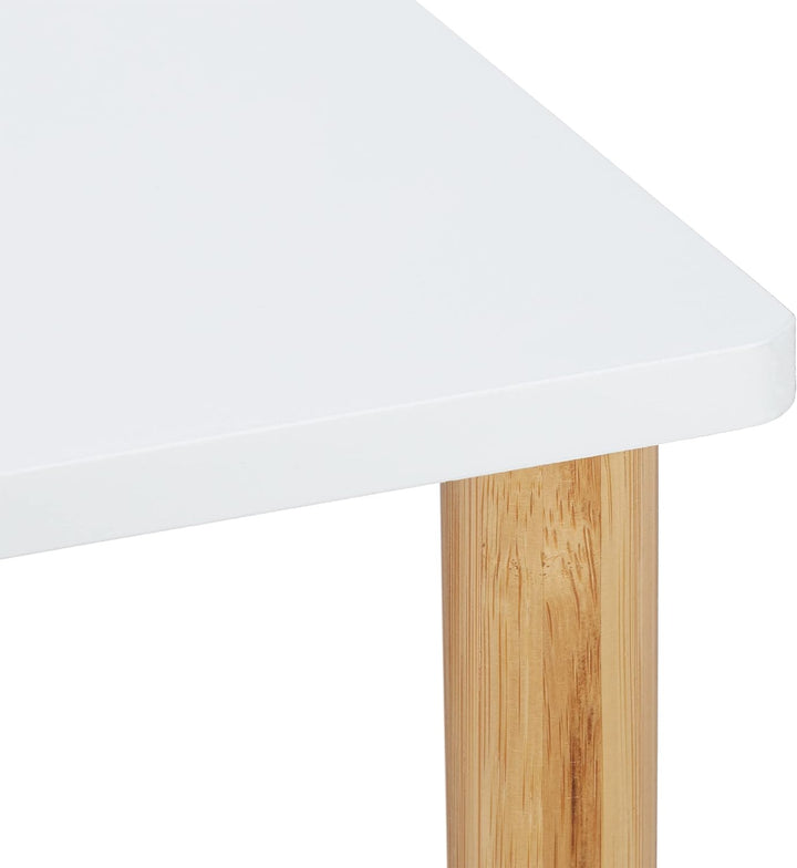 Relaxdays Standregal, 3 Ebenen, MDF & Bambus, HBT: 79 x 60 x 40 cm, Küchenregal stehend, Badezimmerr