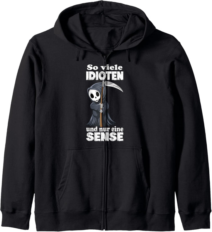 So Viele Idioten Und Nur Eine Sense Cat, Sarkasmus Kapuzenjacke