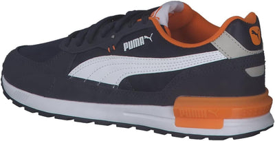 PUMA Unisex Kinder Graviton Jr Sneaker 37 EU Peacoat Puma White Gray Violet Vibrant Orange, 37 EU Pe