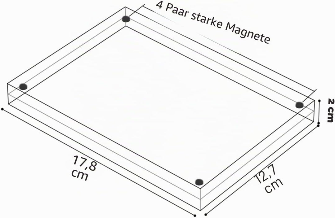 AMEITECH 13x18 cm Acryl-Fotorahmen, Magnetische Bilderrahmen, 10 + 10 MM Dicke Ständer in Schreibtis