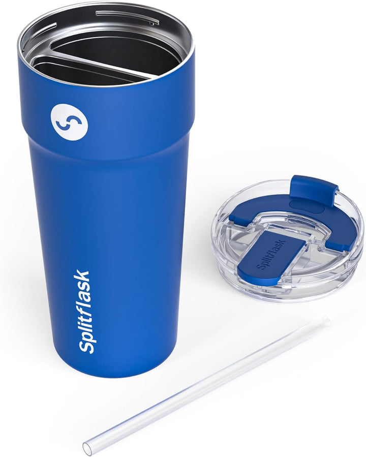 Splitflask Doppelkammer Isolierter Kaffeebecher - 850ml Auslaufsicherer Edelstahl Thermobecher, Heis