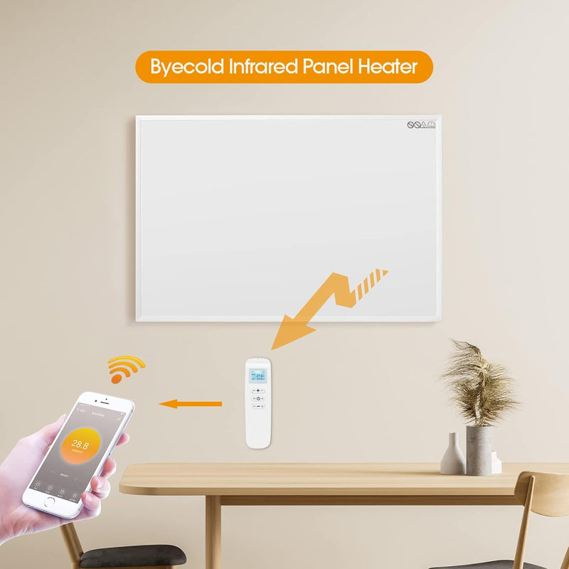 Infrarotheizung mit Thermostat - App Fernbedienung Steuerung - Infrarot Wandheizung - Elektroheizung