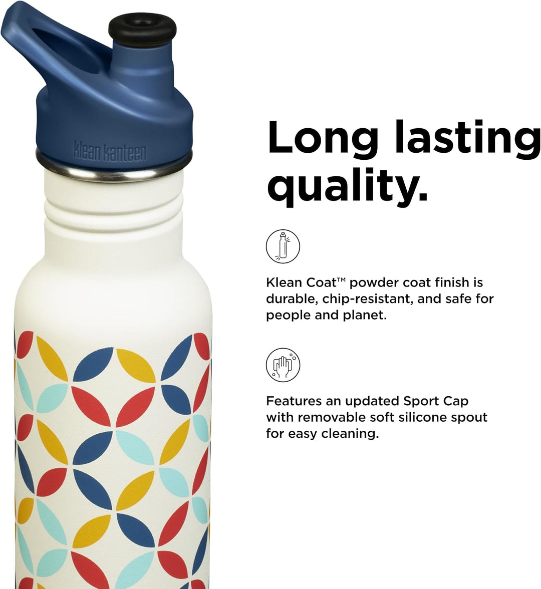 Klean Kanteen Classic Narrow Trinkflasche Retro-Punkt 532 ml, Retro-punkt