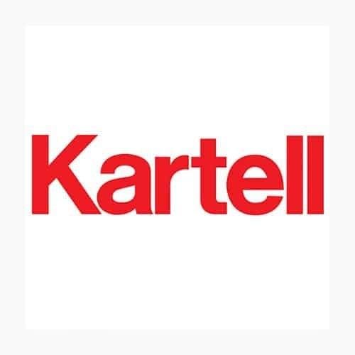 Kartell Papierkorb, Plastik, Weiss, 25 x 25 x 38 cm Bianco, Bianco