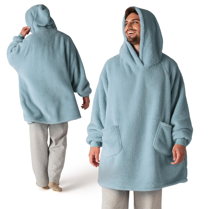 BEDSURE Hoodie Decke mit Ärmeln Deckenpullover - Tragbare Decke zum Anziehen Erwachsene xxl, Übergro