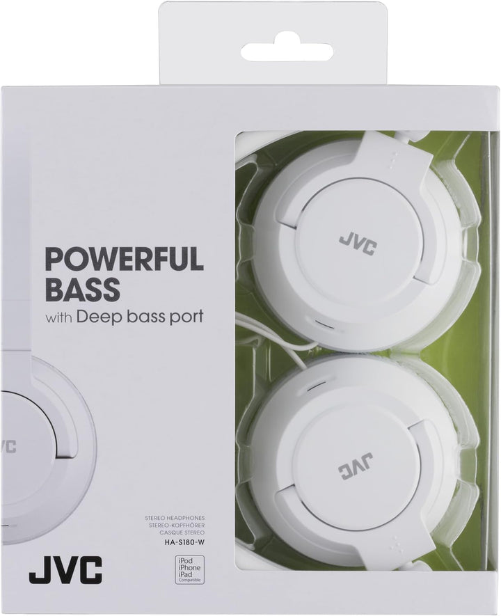JVC HA-S180-W-E Extraleichter On-Ear Kopfhörer weiss weiss HA-S180-W-E, weiss HA-S180-W-E