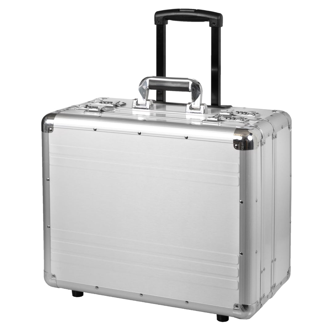 ALUMAXX 45150 Fotokoffer Trolley CHALLENGER, Piloten Koffer Aluminium, Aktenkoffer Alu, Pilotentroll