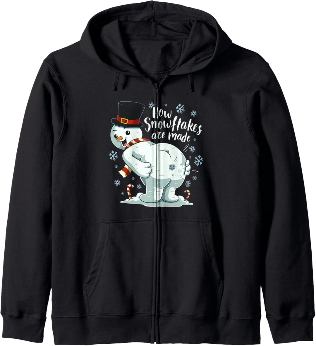 Furzender Schneemann machen Schneeflocke-Weihnachtswinter Kapuzenjacke