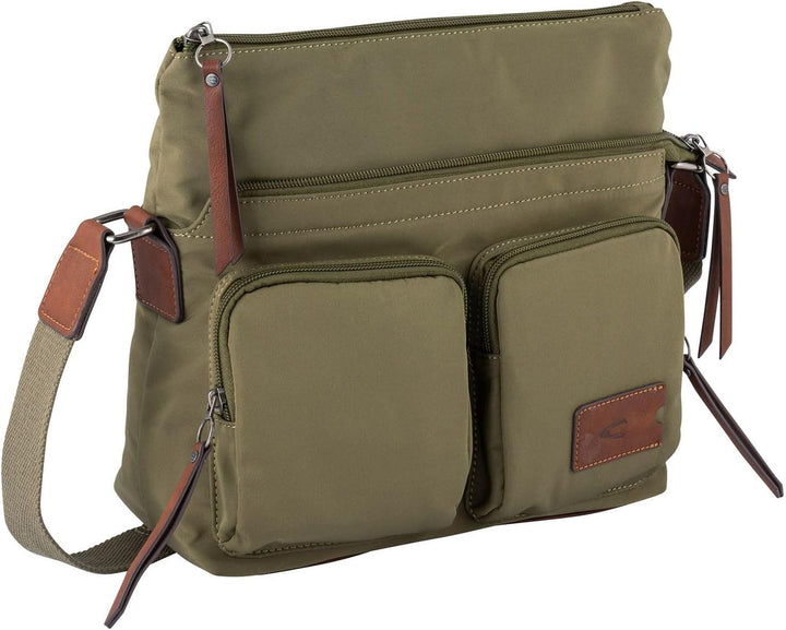 camel active bags Sky Damen Umhängetasche Crossbody Bag Mittelgross Grün Khaki 28,5 x 11,5 x 25,5, K