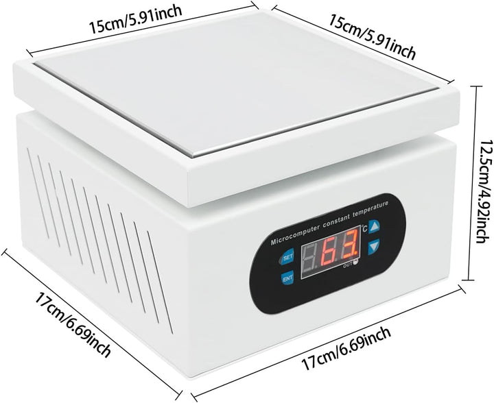 OUKANING Löt Heizplatte 800W LCD, für Handy-Reparatur, SMD Löten/PCB Rework | Aluminium-Vorheizplatt