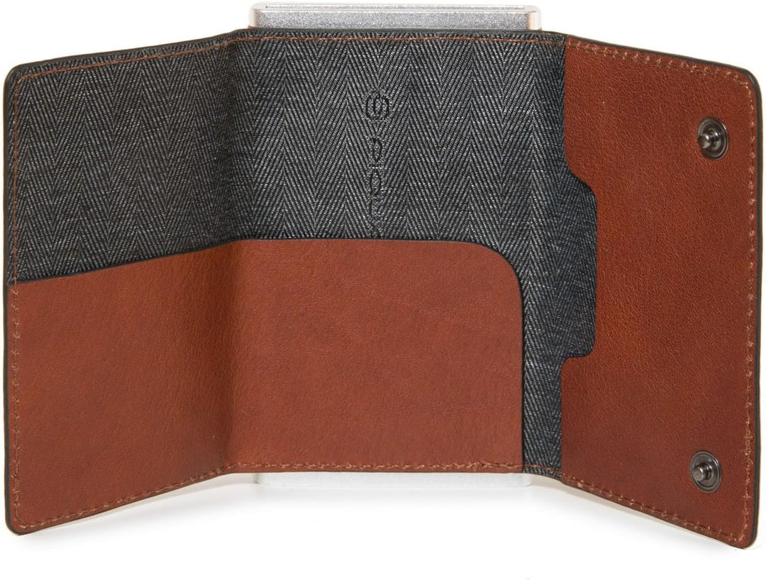 Piquadro Black Square - Kreditkartenetui 5cc 10 cm Brown, Brown