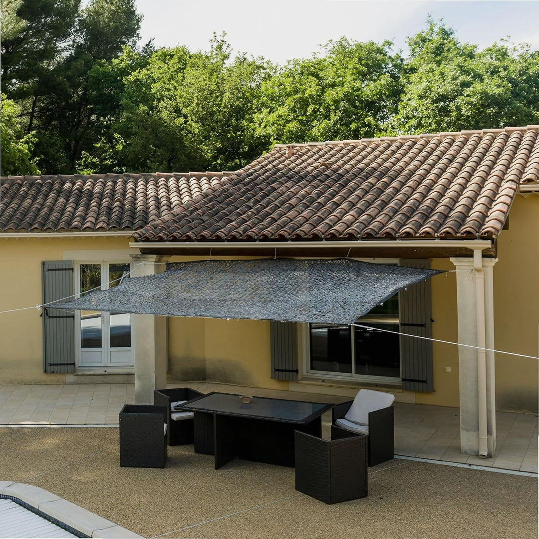 WERKA PRO 10106 Sonnensegel, 120 g/m², Polyester, rechteckig, 2 x 3 m, Grau, für Balkon, Terrasse un