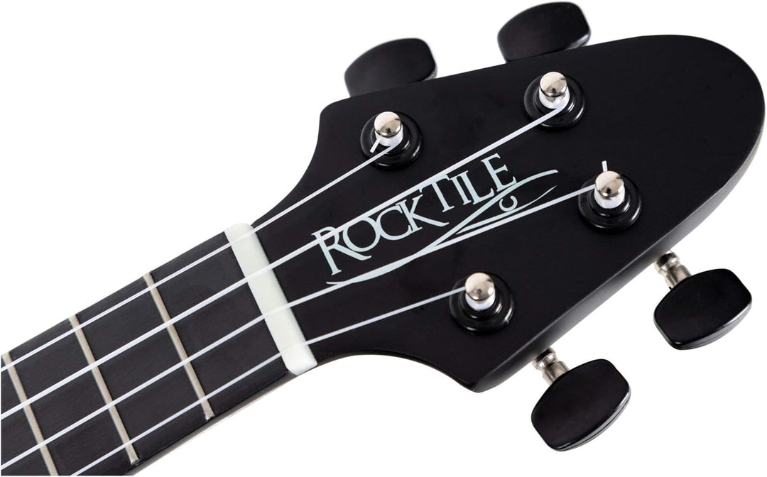 Rocktile FV-04 BK Ukulele - Sopran-Ukulele im Heavy-Design - Mensur: 343 mm - Gesamtlänge: 60,5 cm -
