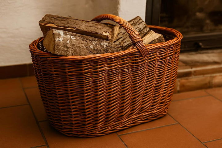 Linea Garden Friend c1550120, Weidenkorb für Holzscheite
