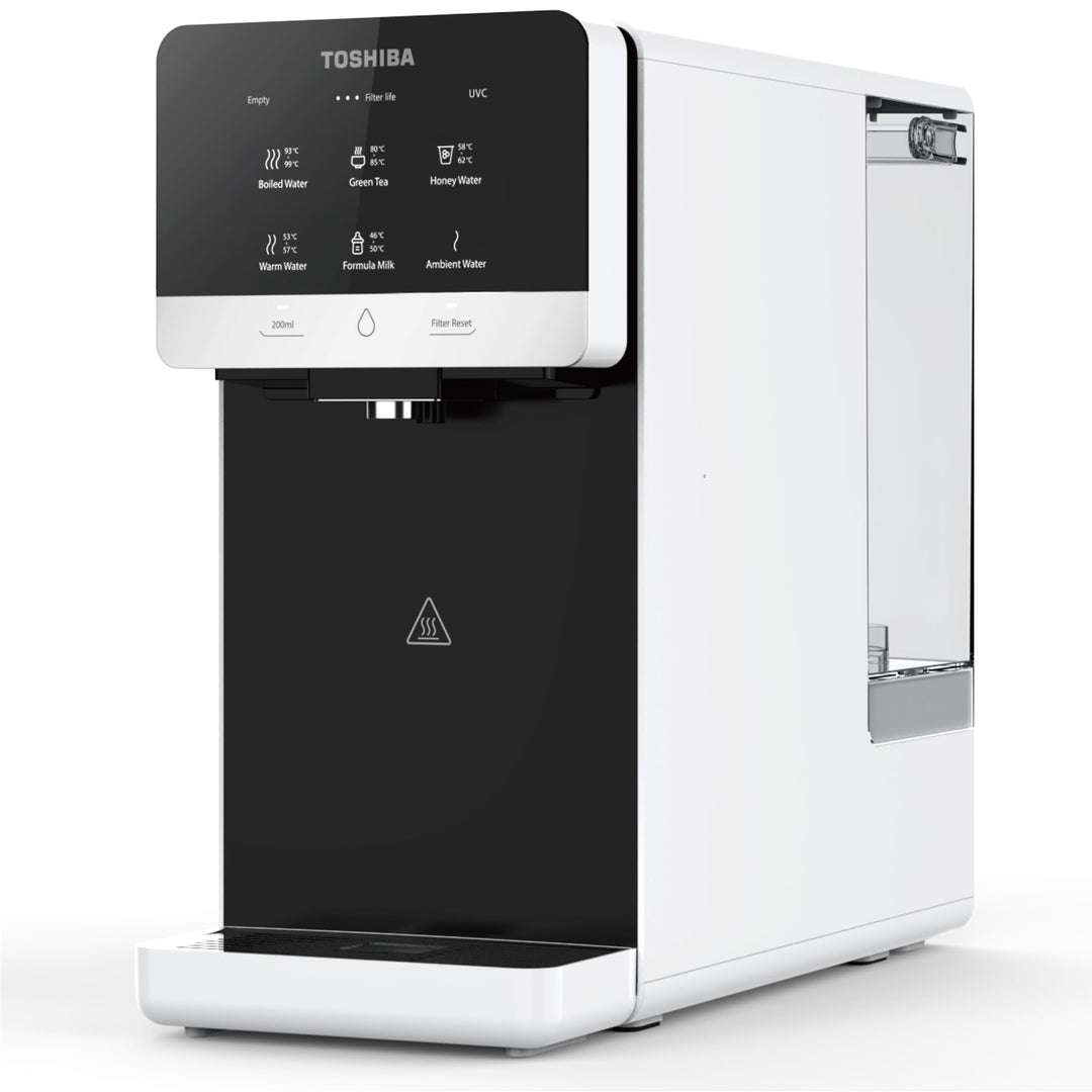 Toshiba Osmoseanlage, Wasserfilter Trinkwasser, Auftisch, Keine Installation, Heisswasserspender, Um