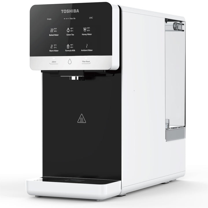 Toshiba Osmoseanlage, Wasserfilter Trinkwasser, Auftisch, Keine Installation, Heisswasserspender, Um