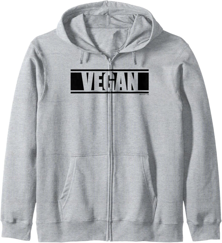 Vegan schwarze Farbe Fitness Gym Motivation Sprüche weisses Kapuzenjacke