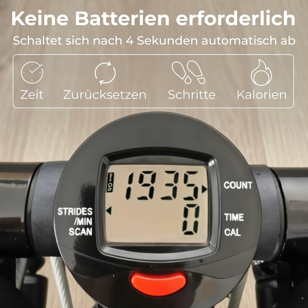 Mini Stepper Heimtrainer mit Widerstandsbändern & LCD-Display – Leiser Swing-Stepper mit Hydraulik-S