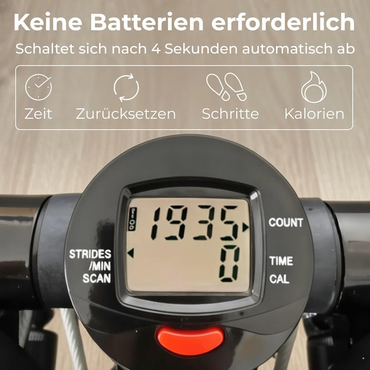Mini Stepper Heimtrainer mit Widerstandsbändern & LCD-Display – Leiser Swing-Stepper mit Hydraulik-S