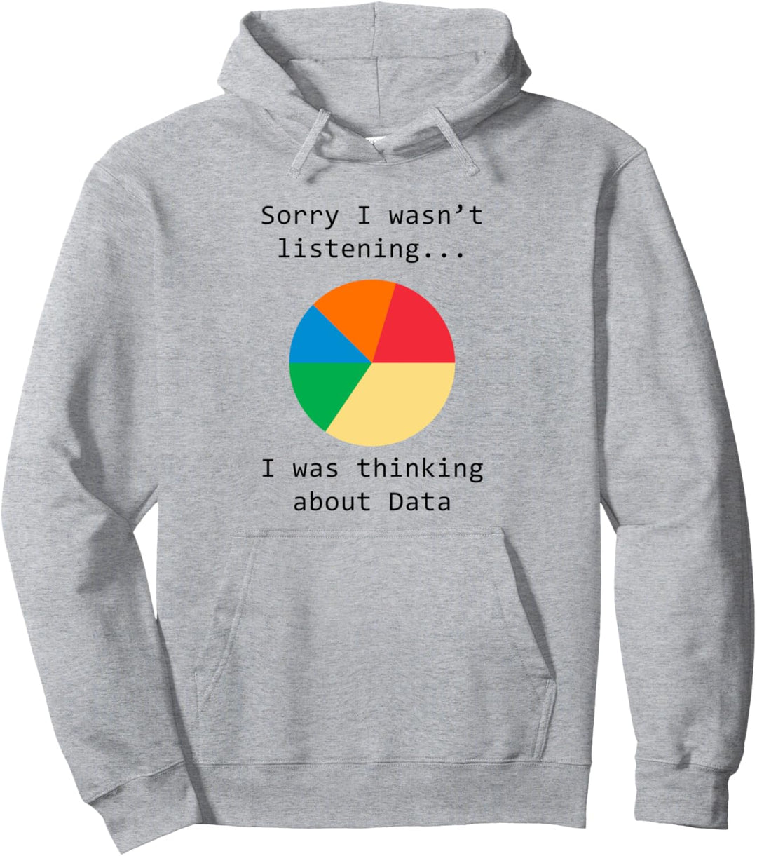Nachdenken über Daten Ironischer Geek Statistiker Pullover Hoodie