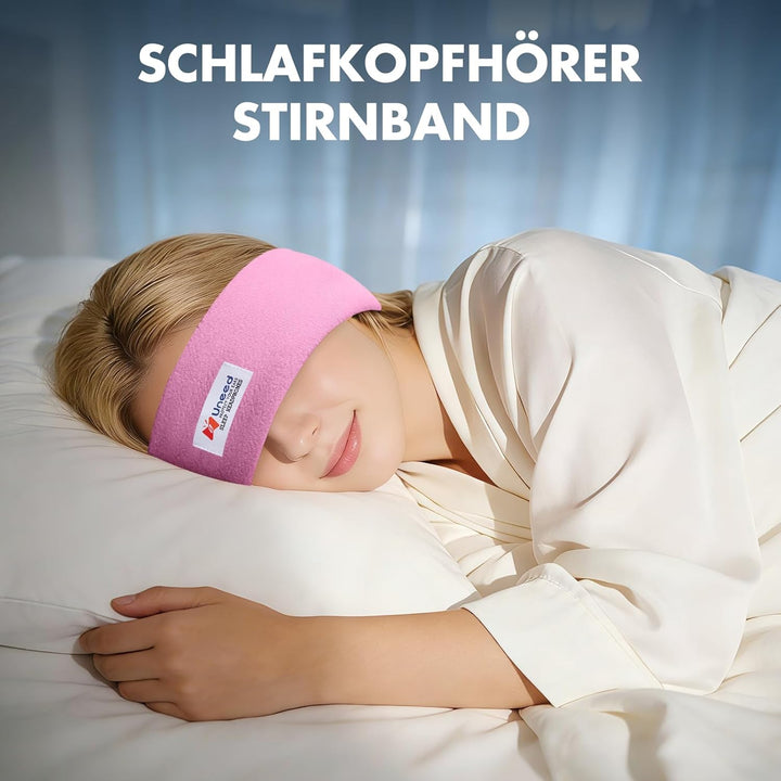 Sharplace Schlafkopfhörer Stirnband mit Kabel, Kopfhörer im Stirnband Sport, Soft Comfortable Wired