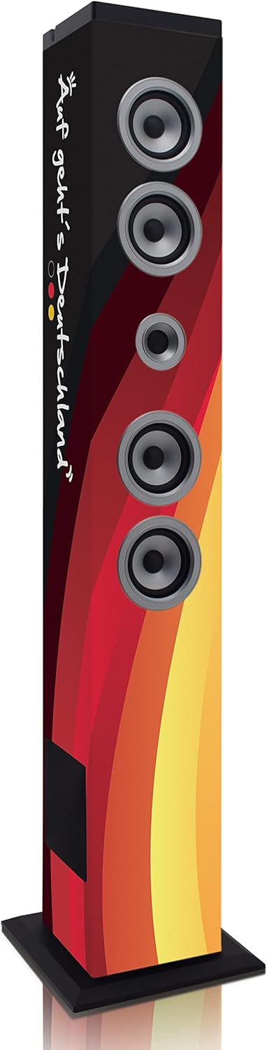 Lenco iCES IBT-6 Bluetooth Standlautsprecher - 40 Watt RMS - PLL FM Radio - USB Eingang - SD-Kartens