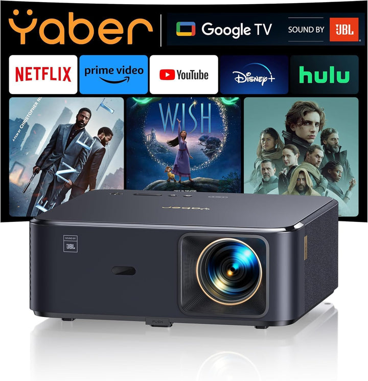 Beamer Eingebauter TV-Dongle mit NFC und Autofokus,Dolby Audio/Sound von JBL LED Beamer,WiFi6 Blueto