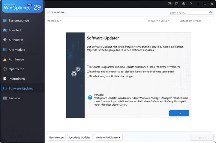 WinOptimizer 27 - 3 USER Lizenz - Tuning für Windows 11 10 8.1 8 7 - unbegrenzte Laufzeit