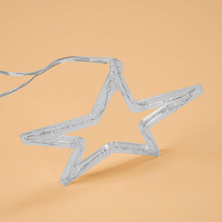 Esotec Solar Lichtervorhang Sternenregen, 3 Sterne mit je 28 LEDs ⌀19cm 2800K warmweiss, Lichterkett