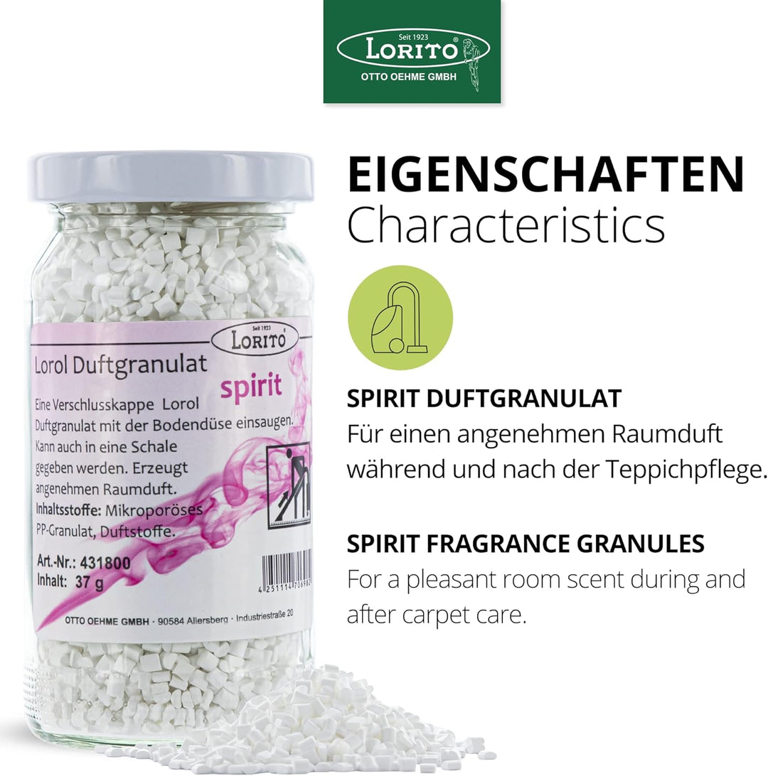 Lorito Lorol Duftgranulat für Staubsauger, Spirit, Staubsaugerduft Duftgranulat Staubsaugerdeo Raumd