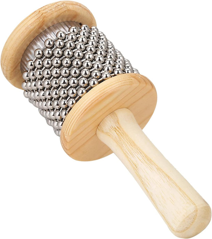 Hölzernes Cabasa Mini Cabasa Musikinstrument Hand Shaker Percussion Instrument mit Metallperlen