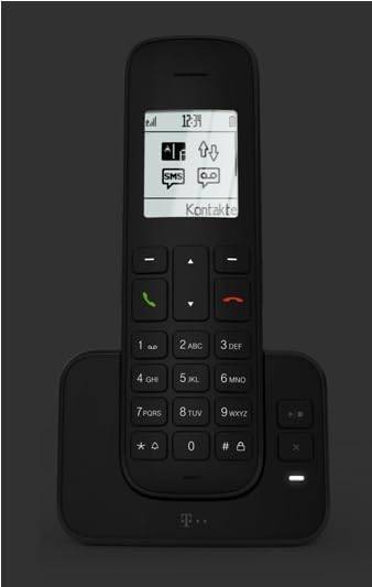Telekom Sinus A207 Schnurlostelefon (mit Anrufbeantworter) schwarz Telefon mit Anrufbeantworter