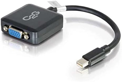 C2G 20CM Mini DisplayPort mannlichen to VGA weibliche Full HD Adapter Schwarz, HD Mini DP to VGA Com