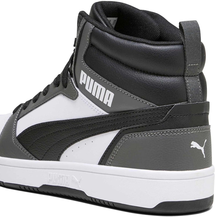 Puma Unisex Rebound V6Sneaker 43 EU Puma White Puma Black Shadow Gray, 43 EU Puma White Puma Black S