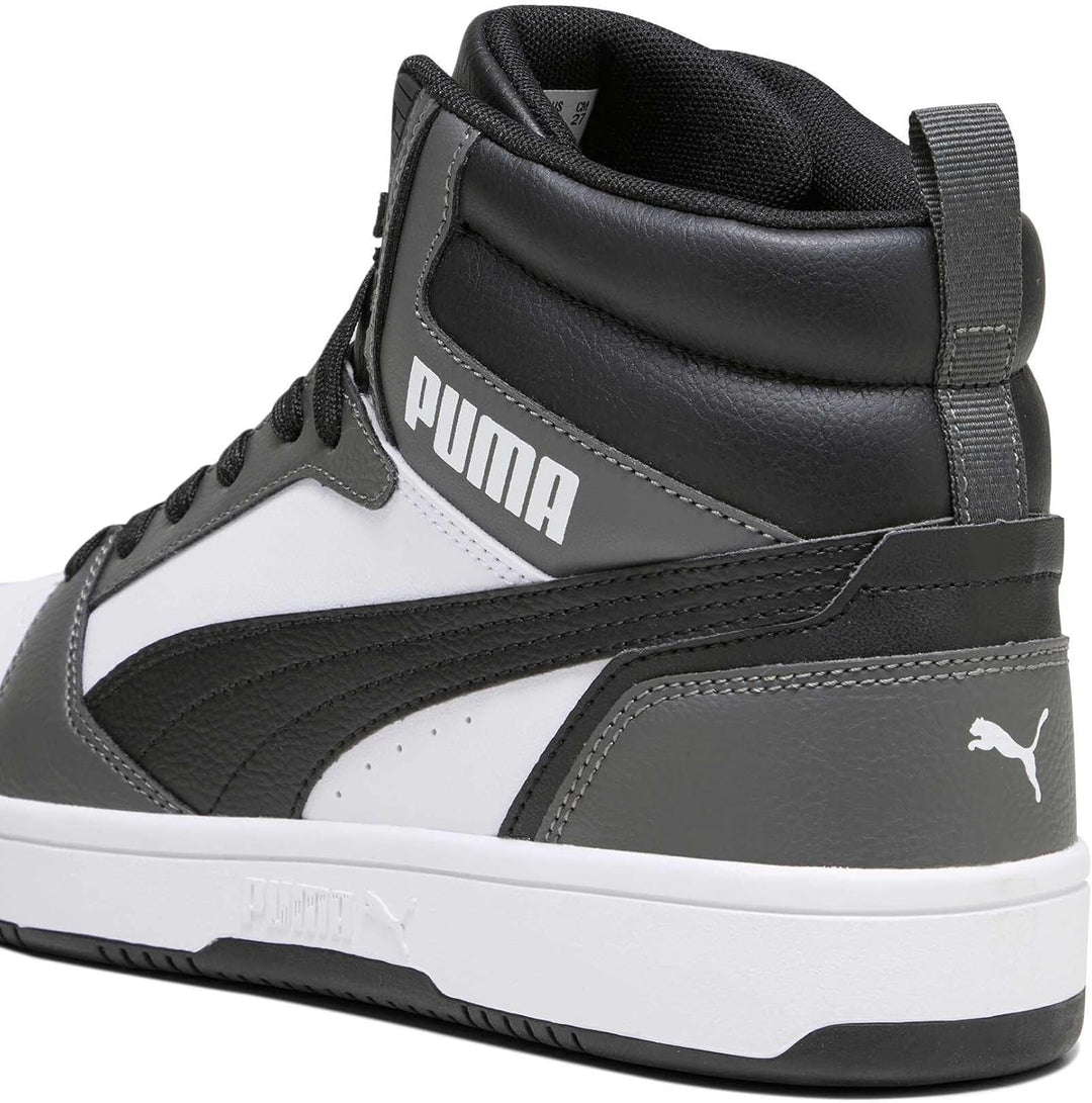 Puma Unisex Rebound V6Sneaker 40 EU Puma White Puma Black Shadow Gray, 40 EU Puma White Puma Black S