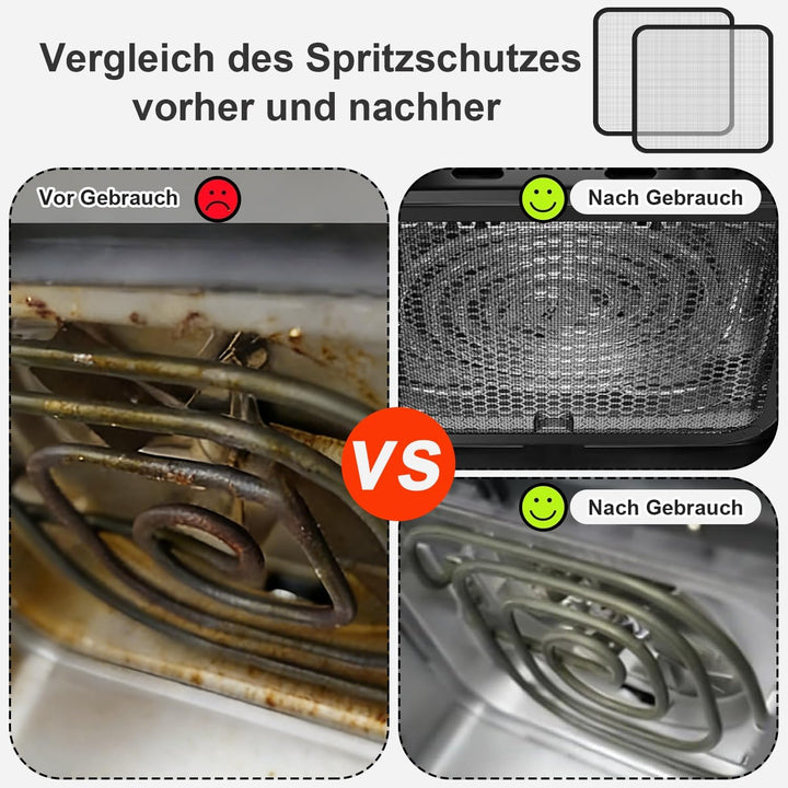 Edelstahl Spritzschutz Heissluftfritteuse Zubehör für Cosori TurboBlaze 5.5L 6.0L 6.2L 2Stk Spritzsc