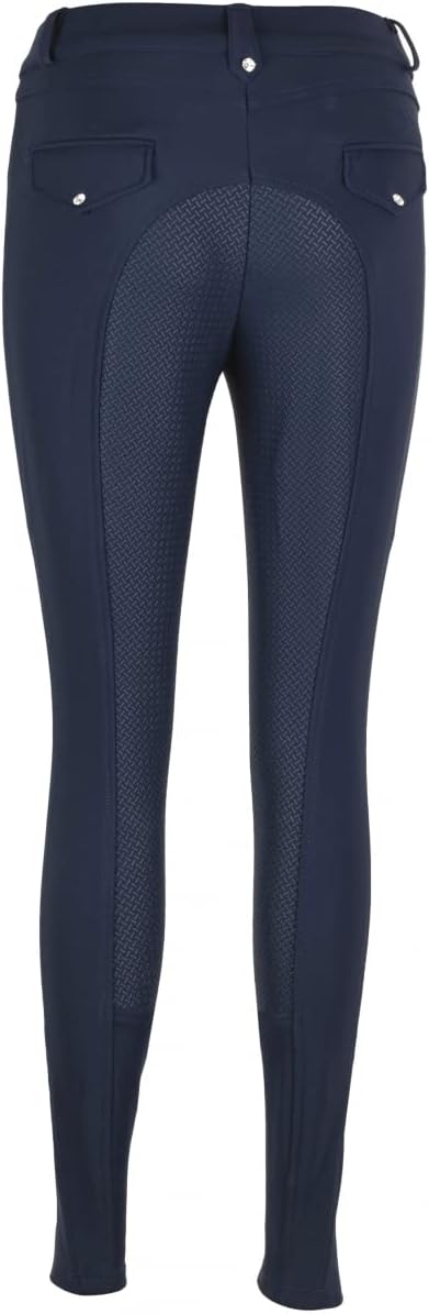 Lazura - Damen Winter Reithose Tatjana | Vollbesatz aus Silikon | Reiterhose mit 2 seitlichen Handyt
