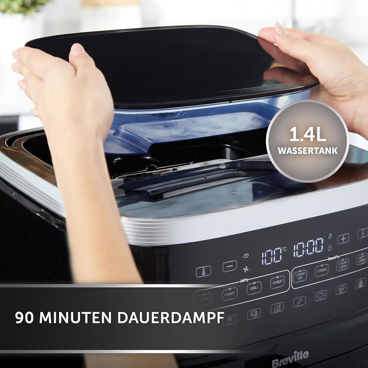 Breville Halo Dampf-Heissluftfritteuse | Digitale 7-Liter-Heissluftfritteuse mit SteamFry-Technologi