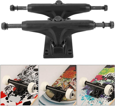 Alomejor 2 Stücke Professionelle Skateboard Brücke Bracke für Skateboard Riemenantrieb 4 Rad Longboa