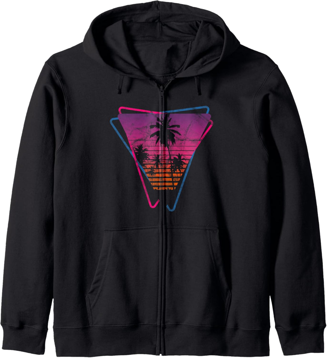 Synthwave Retrowave Aesthetic Vintage Drive Laser Miami 80s Kapuzenjacke