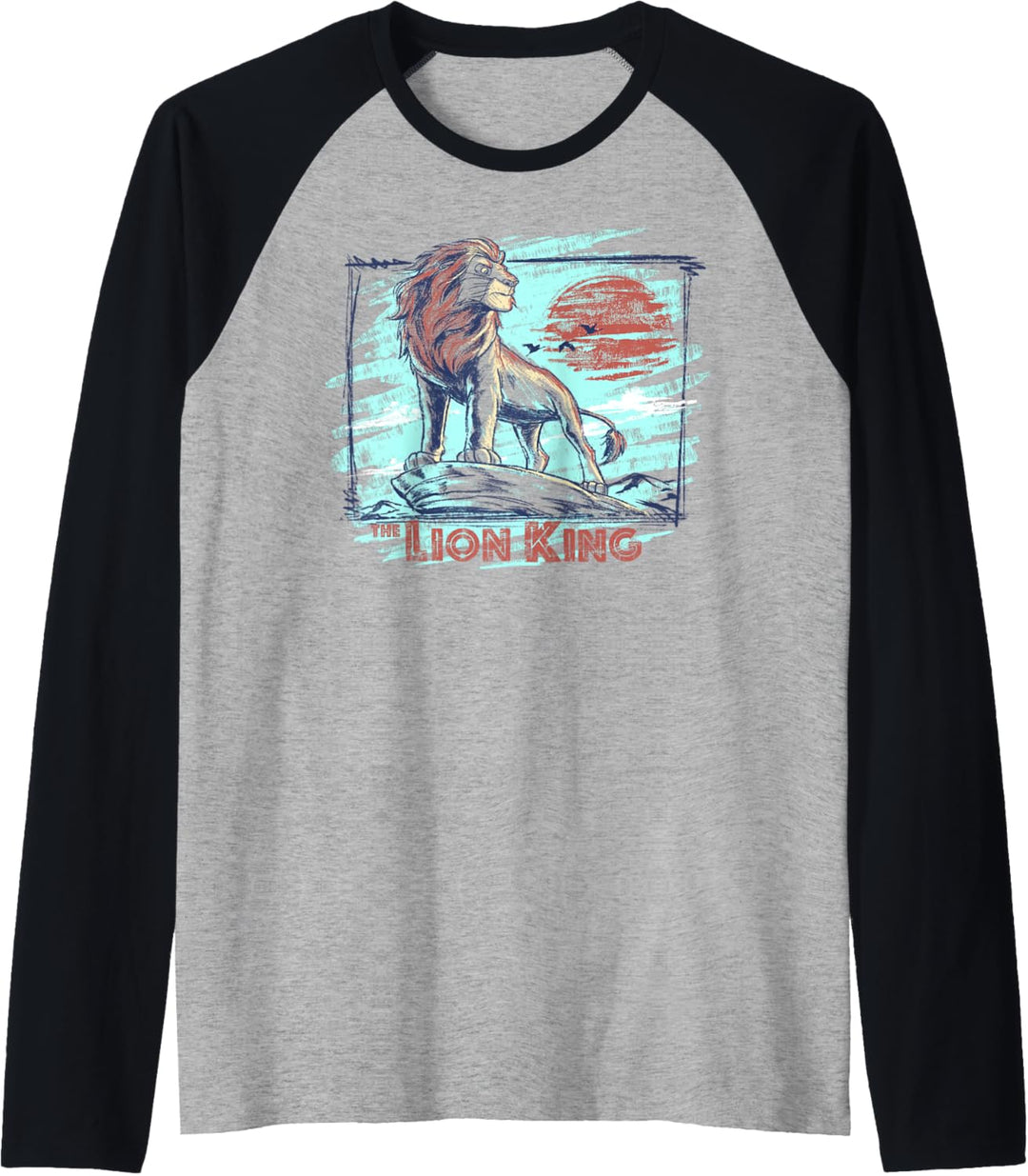 Disney Lion King Simba on Pride Rock Sketch C1 Raglan