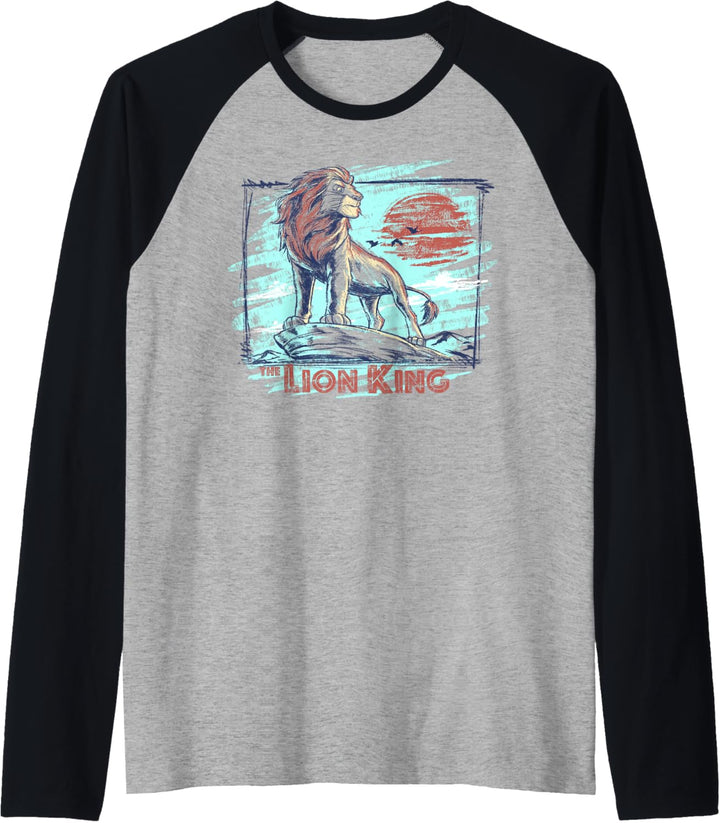 Disney Lion King Simba on Pride Rock Sketch C1 Raglan