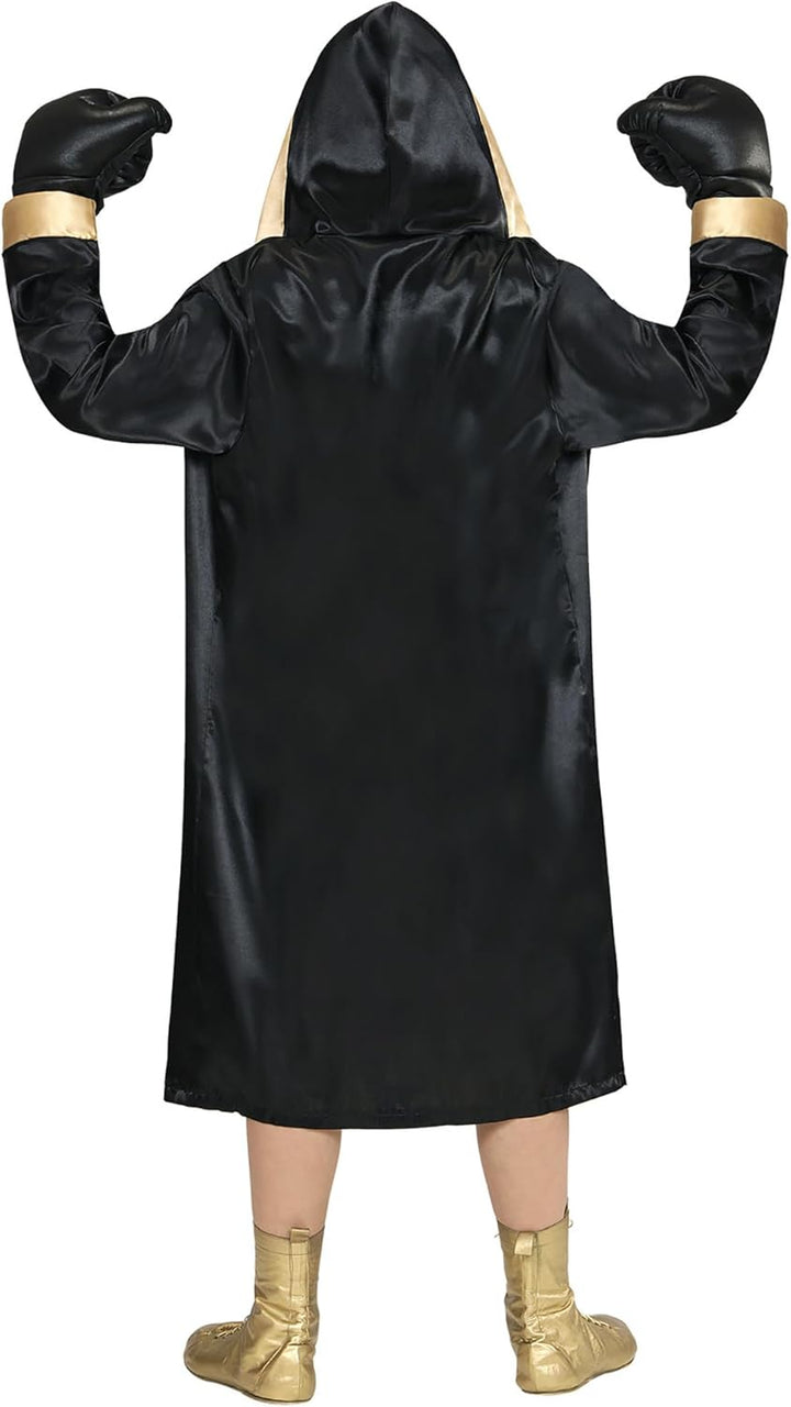 "WORLD BOXING CHAMPION" (hooded robe, shorts, belt, boxing gloves) - (164 cm / 14-16 Years), 164