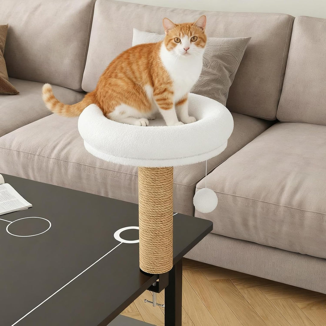 Katzen Schreibtisch Bett - 360° Drehbar Kratzfest - rutschfest Kätzchen Tischnest,Für Fensterbank Wo