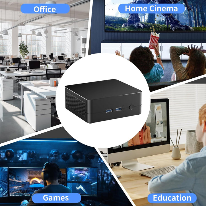 Ryzen 5625U Mini-PC Ryzen 6-Kern 12-Thread (bis zu 4,3 GHz) All-in-One-PC Windows 11 Pro / WiFi / Bl