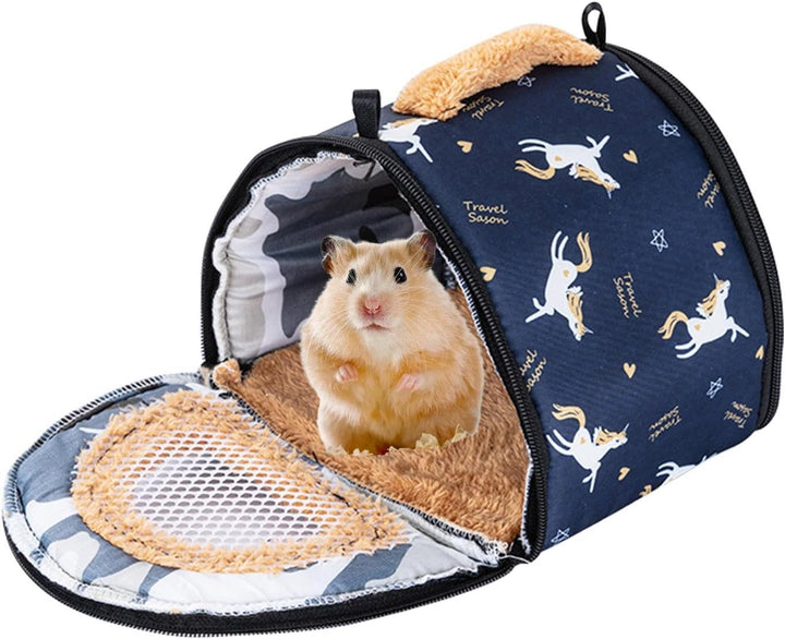 Pet Carriertasche, Hamster -Trägertasche - Hedgehog -Träger Windschutzkoffer,Tragen Sie den ausgehen