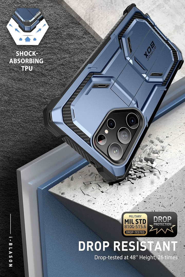 i-Blason Armorbox Series Hülle für Samsung Galaxy S23 Ultra 5G Bumper Case mit 2 Vorderseite (ohne D